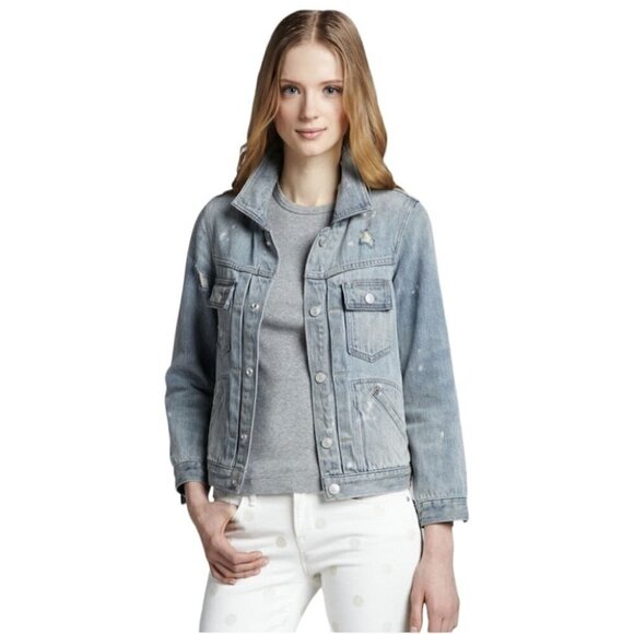 𝅺MARC JACOBS DENIM DISTRESSED JACKET (Marc by) - Picture 1 of 14